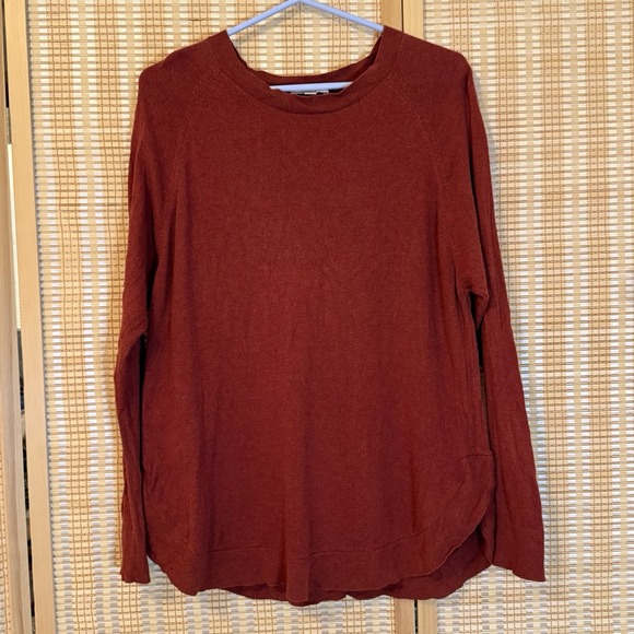 Loft Outlet Womens‎ S Light Sweater Burgundy Preppy Academia Vacation Office - Picture 1 of 6